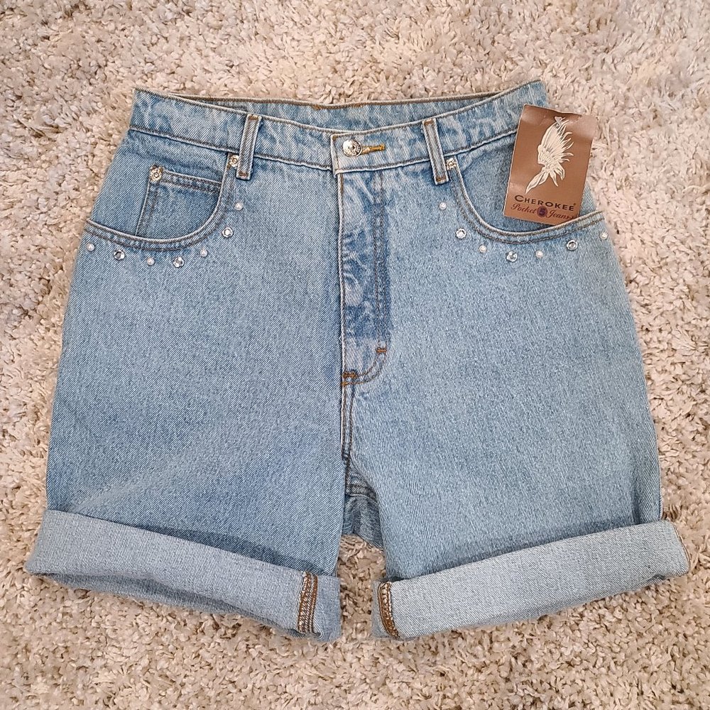 Vintage 90's Cherokee Embellished High Rise Shorts